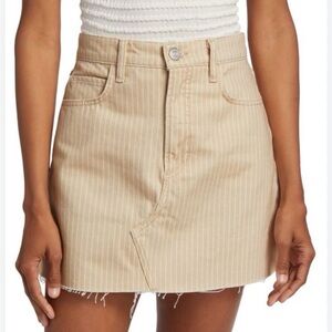 NWT FRAME Le High Sand Striped Denim Mini Skirt